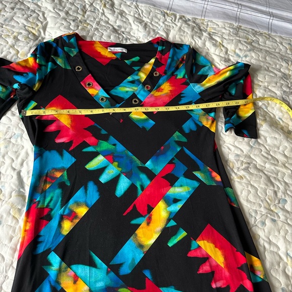 Calvin Klein multi-print knee-length dress. Size 10. - Picture 6 of 7